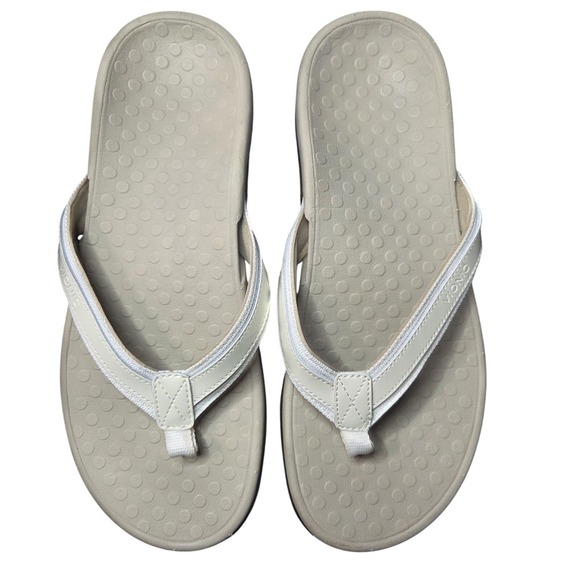 Vionic Tide II Womens Size 9 Shoes White Toe Post Orthotic Flip Flop Sandals - Picture 2 of 5